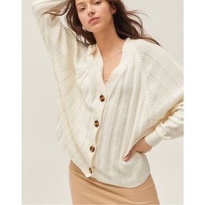 Urban Outfitters Ivory Boyfriend Button Front Cardigan. Size small.